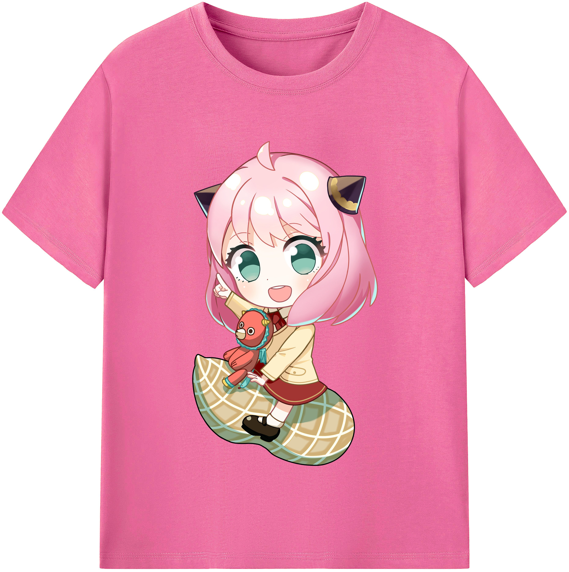 （画像用） SPY×FAMILY间谍家家酒 レディースカジュアルプリントTシャツ（綿100％）